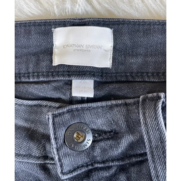 Jonathan Simkhai Standard Jeans River High Rise Straight Leg in Vintage Noir - Picture 8 of 16